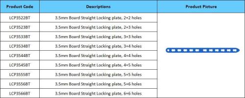 3.5mm Broad Straight Locking Plates Veterinary Orthopaedic Implants Titanium Alloys