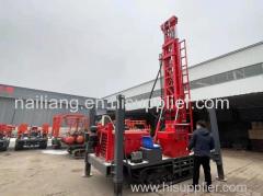 180m Deep Pneumatic Drilling Rig Crawler Type Small Hydraulic For Water Well
