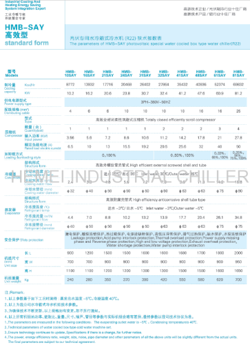 Photovoltaic special water cooling portable chiller Industrial chiller HMB-SAY