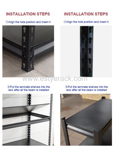 boltless shelving of medium duty rivet shelving