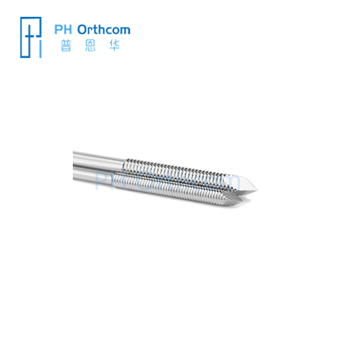 PurrWoof Stainless Steel Middle Thread Positive Threaded Steinmann Pin Veterinary Orthopedic