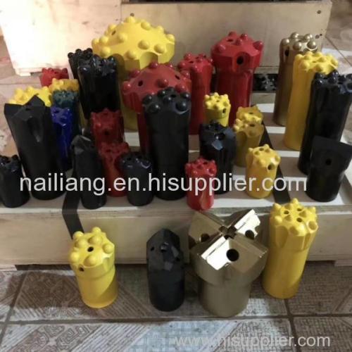 Tapered Rock Drill Tool Cross Type Drill Bit 11° Excellent Drilling Performance