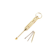 Portable 4-in-1 Multi Tool Set Phillips Screwdriver Toothpick Awl Ear Pick Pin Key Chain for Metal Smoking Pipe