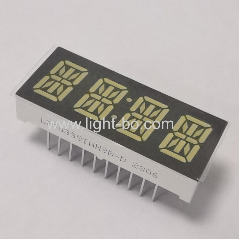 Ultra white 4 Digit 14 segment LED Clock Display common anode for digital timer