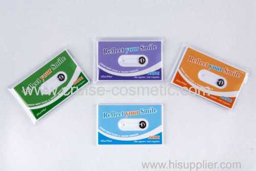 Clinic gift credit card dental floss with mirror.