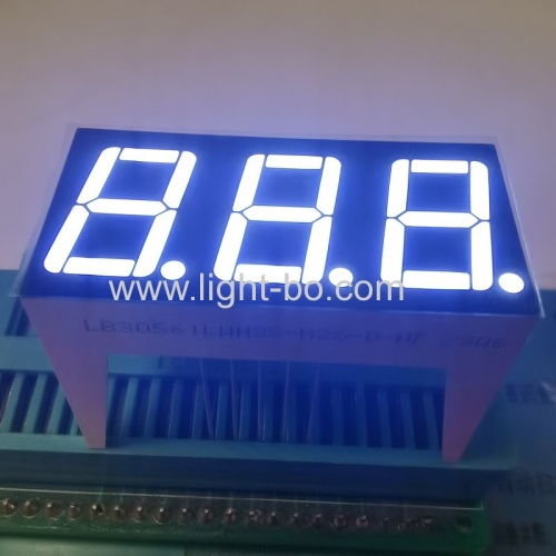 Halogen Free Pure White 3 Digit 14.2mm 7 Segment LED Display Common Cathode for Air Fryer