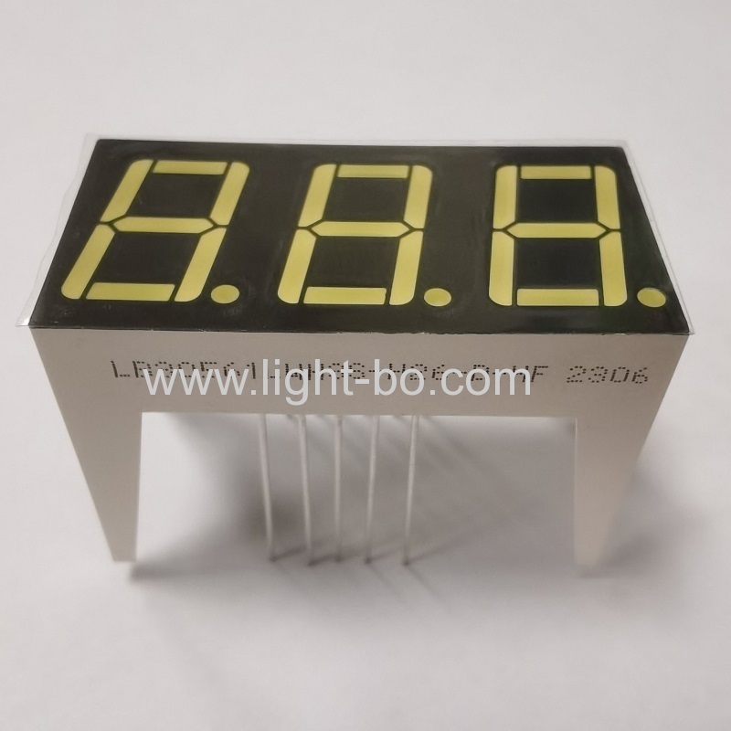 Halogen Free Pure White 3 Digit 14.2mm 7 Segment LED Display Common Cathode for Air Fryer