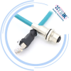 M12 X Connecting cable 8pin shielded moulded on the cable IP67 UL PUR 26AWG 2m RJ45 8P8C cable