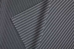 Cationic cross striation pique fabric