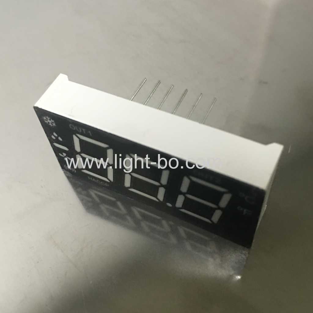 3Digit 12.7mm common cathode white 7 Segment led display for refrigerator control