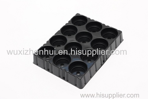 customized PET black plastic blister shipping trays vaccum forming blister packaging tray