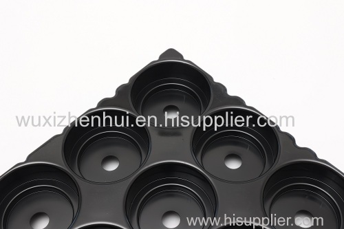 customized PET black plastic blister shipping trays vaccum forming blister packaging tray