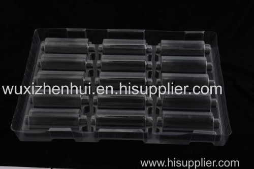 PET clear plastic blister trays for battery recyclable packaging stock customized containers 