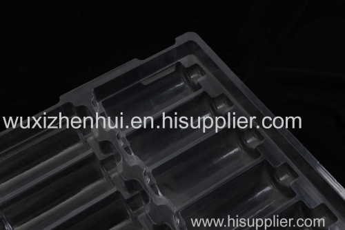 PET clear plastic blister trays for battery recyclable packaging stock customized containers 