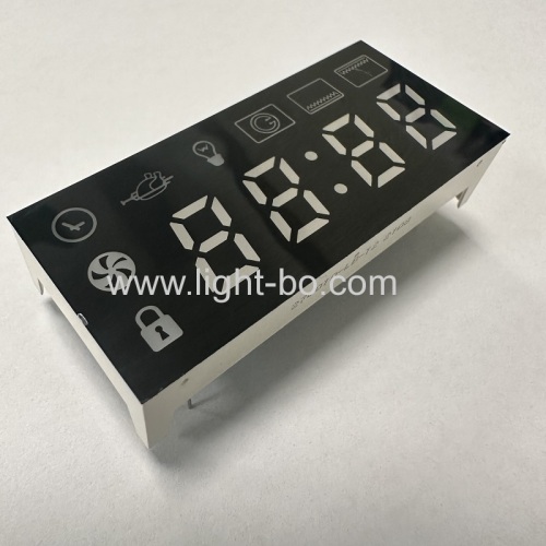 Pure White 7 Segment LED Display 4 Digit Common cathode for Oven Timer Control