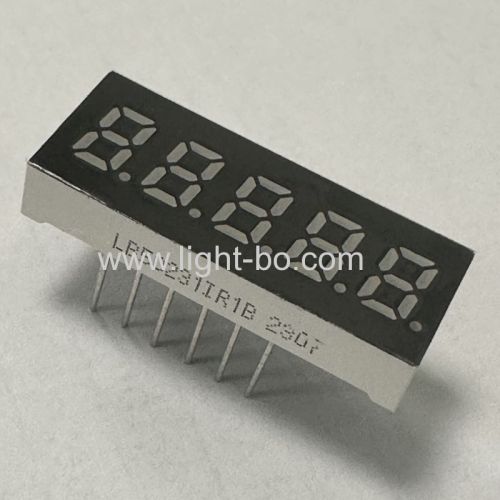 Super bright red small size 5 Digit 7 Segment LED Display Common Anode for Instrument Panel