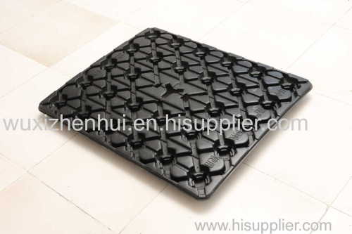 black plastic blister shipping trays vaccum forming blister packaging inner tray transit pallets