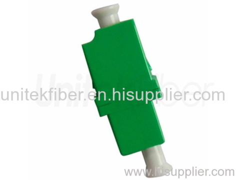 LC/APC to LC/APC Plastic Fiber Adapter SX SM Green with Flange