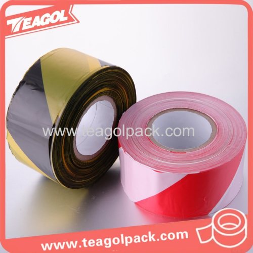 PE Barrier Tape 30mic 28mic Red/White&Yellow/Black Stripe Non-Adhesive