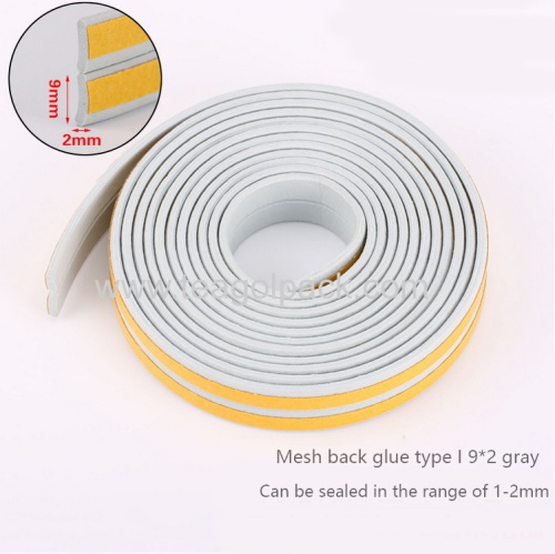 I-Section 2mmx9mmx6M (3Mx2rolls) EPDM Rubber Foam Seal Strip Tape