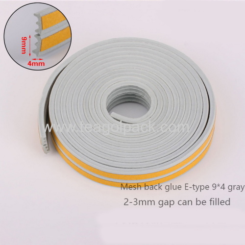 E-Profile 4mmx9mm Self-Adhesive Rubber Foam Seal Strip 6M(3Mx2rolls) White; E Section Draught Excluder 6M White