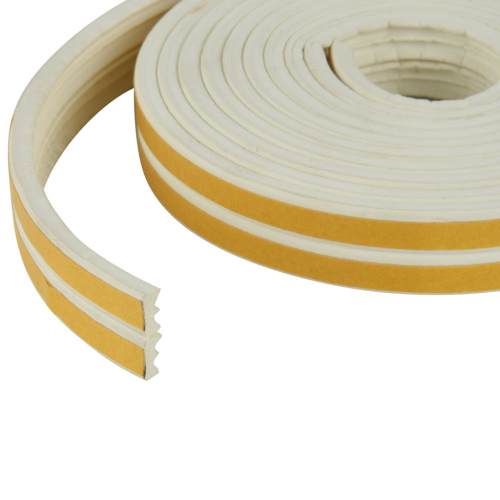 E-Section 9mmx4mm Self-Adhesive EPDM Weather Stripping Tape 6M(3Mx2rolls)