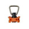 Plastic Base Single Stud Fitting with Spring Rubber Protector and Stainless Steel D Ring