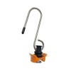 Plastic Base Single Stud Fitting with Rubber Spring Protector and Stainless Steel S Hook