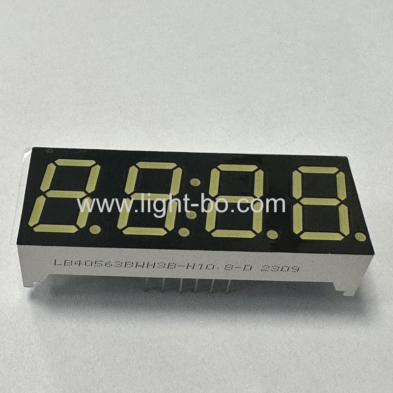 Pure White 0.56" 4 Digit 7 Segment LED Clock Display Common Anode for microwave timer control