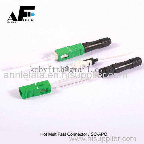 Awire Optical Fiber hot melt fast connector fiber adaptor fiber attenuator and fiber accessories SCAPC for FTTH