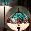 WERFACTORY Tiffany Floor lighting Green Stained Glass Standing Read lamp