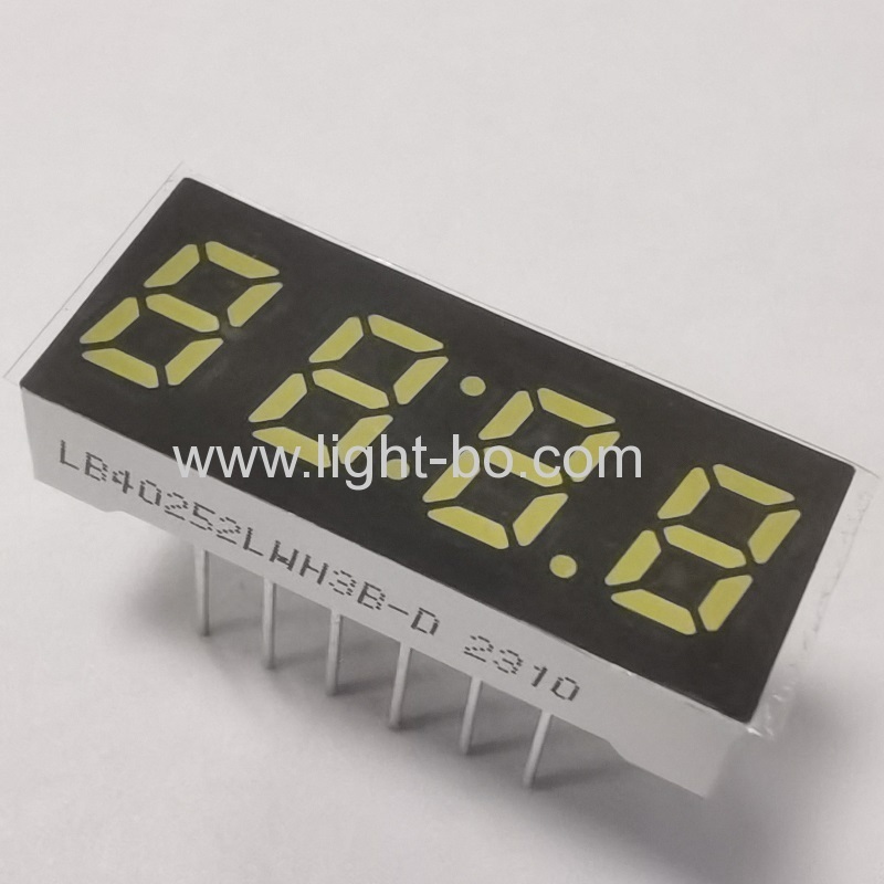 Ultra white Small Size 0.25" 4 Digit 7 Segment LED Clock Display common cathode for small home appliances