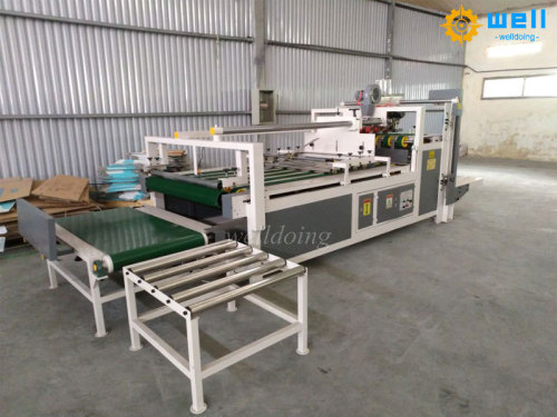 Semi-automatic carton folding gluing machine