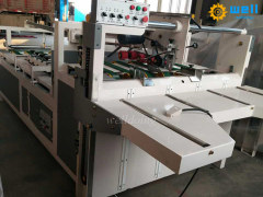 semi automatic paper carton box folding gluing machine