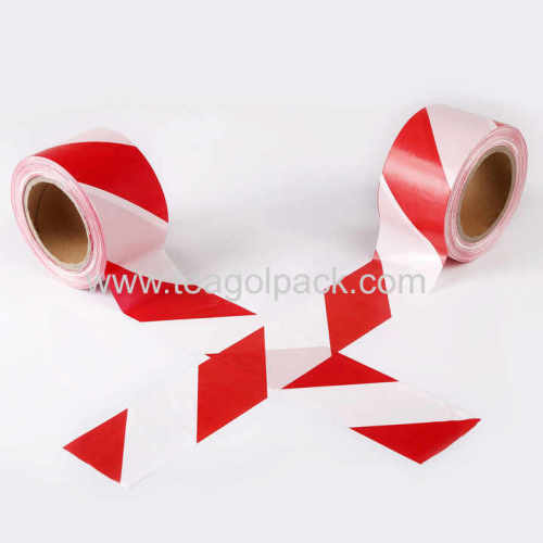 70mmx100M PE Hazard Tape(BART)Non-Adhesive Red/White/Barrier Tape Red/White Warning Tape 70mmx100M