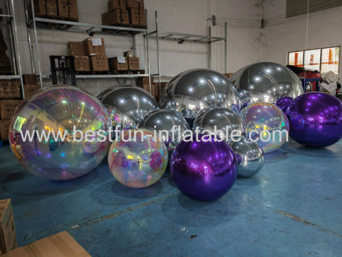 Colorful Inflatable Mirror Ball PVC Large Hanging Mirror Ball inflatable disco ball