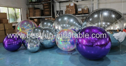 Colorful Inflatable Mirror Ball PVC Large Hanging Mirror Ball inflatable disco ball