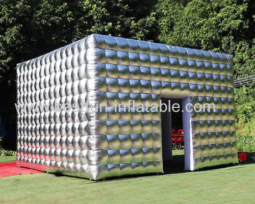 Giant Silver Commercial Inflatable Cube Tent for Party Events Outdoor Inflatable Party Tent Inflatable Nightclub