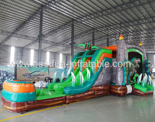 dinosaur 7 in 1 combo dinosaur inflatable bouncy slide bounce house castle combo