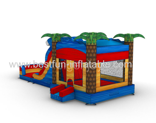 paradase bouncy castle palm tree bouncer inflatables bounce with palm trees