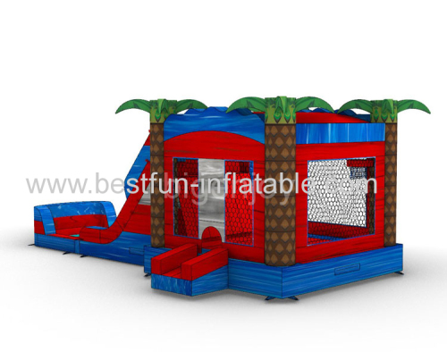 paradase bouncy castle palm tree bouncer inflatables bounce with palm trees