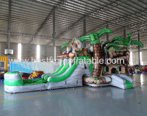 Jurassic Cave 7 in 1 inflatable combo for sale jurassic park bounce house kid bounce house