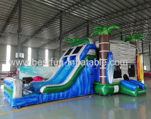 Surfs Up 7 in 1 inflatable combo for sale inflatable combo slide bounce house