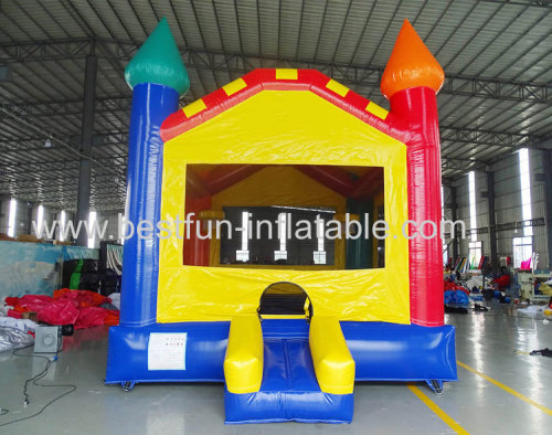 Dark Blue Panel commercial bounce house for sale banner bounce house