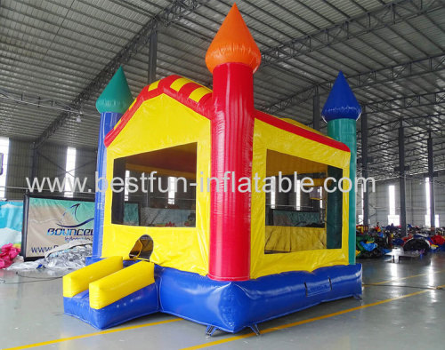 Dark Blue Panel commercial bounce house for sale banner bounce house