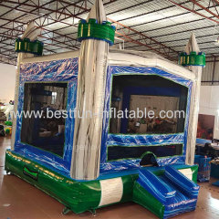 euro marble bounce in green gray blue best baby panel bounce house