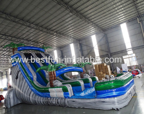 18ft aloha center climb palms water slide inflatable slide combo inflatable surf slide