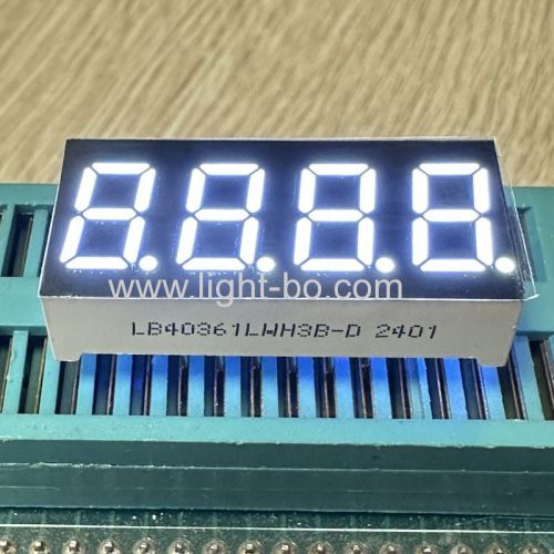 Ultra White common cathode 0.36inch 4 digit 7 segment led display for Instrument Panel