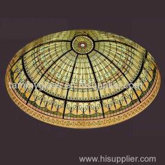 Customize Flat European Style Sustained Steel Skyline Art Glass For Ceiling And Wall Lighting &Decoration