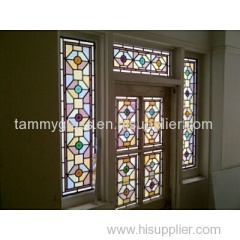 Customized Cathedral glass ceiling Design China Tiffany stained Art Colored Glass For Church Door Window